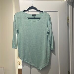 Express Green Asymmetrical 3/4 Sleeve Tunic